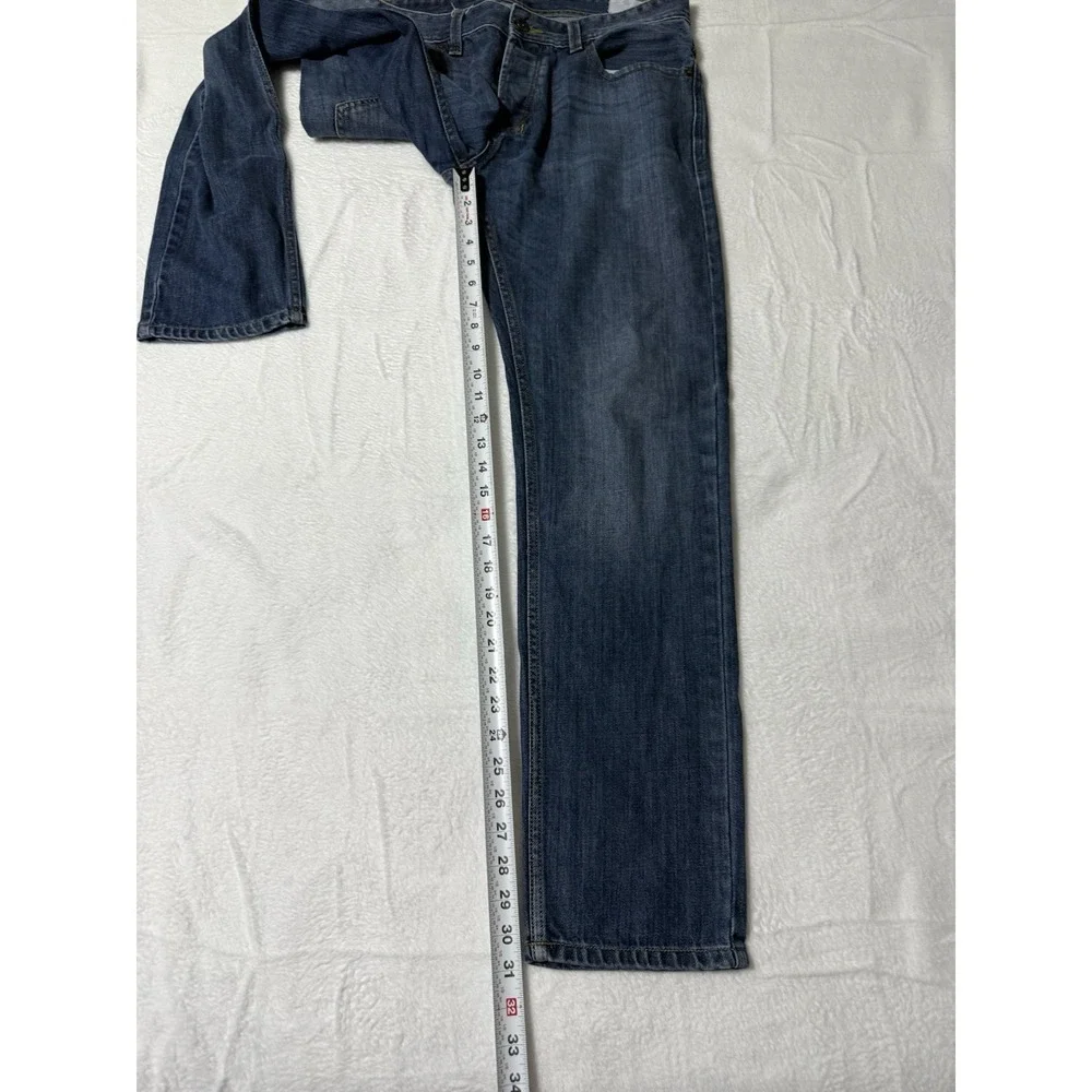 Diesel Larkee Mens 33x31 Regular‎ Fit Straight Blue Denim Jeans